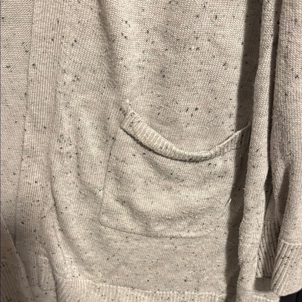 Gray Lightweight Knit Cardigan Sweater - Picture 3 of 5